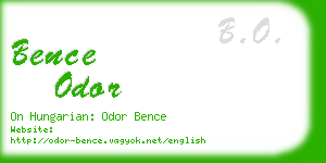 bence odor business card